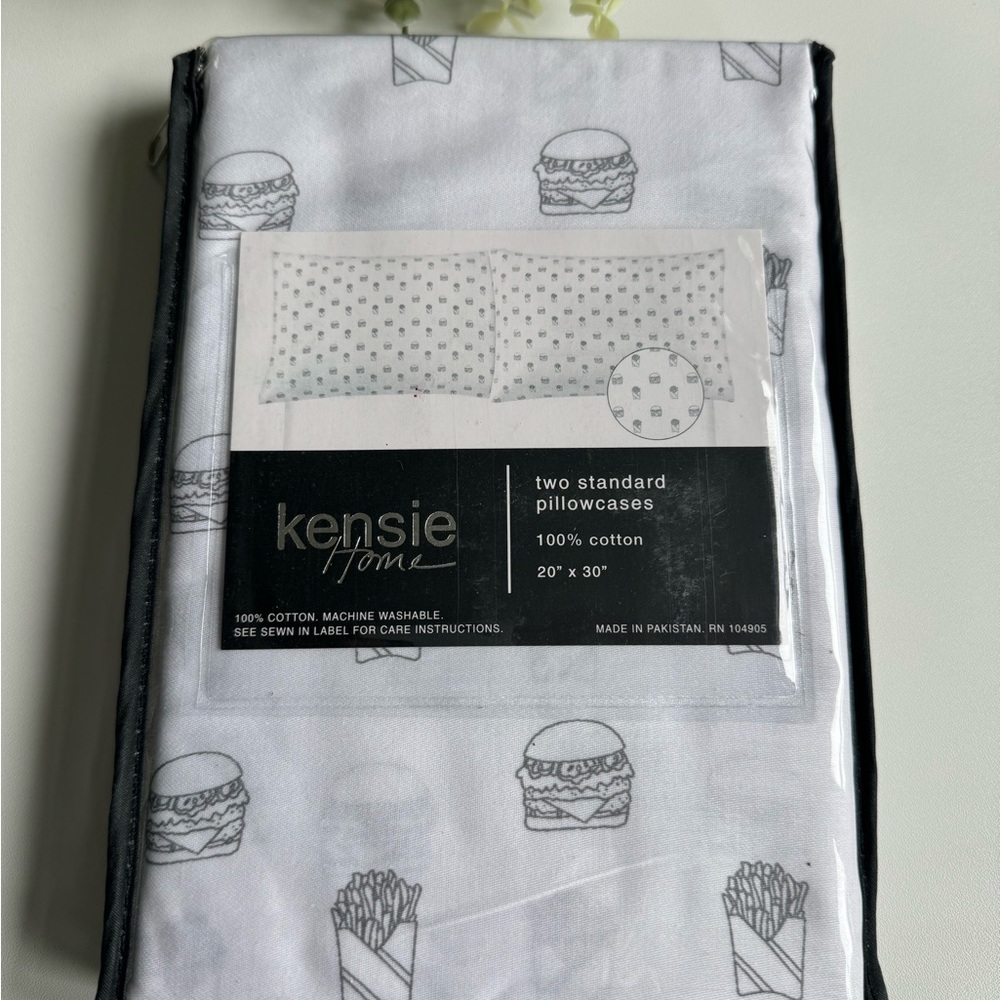 Burgers and Fries pillowcases set of 2 standard 20” x 30”